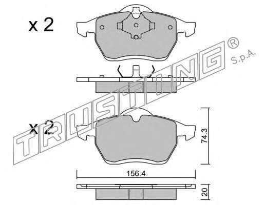 Комплект тормозных колодок, дисковый тормоз