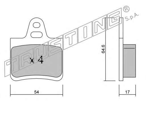 Комплект тормозных колодок, дисковый тормоз