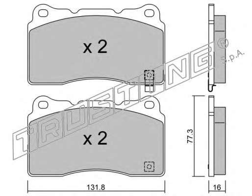 Комплект тормозных колодок, дисковый тормоз