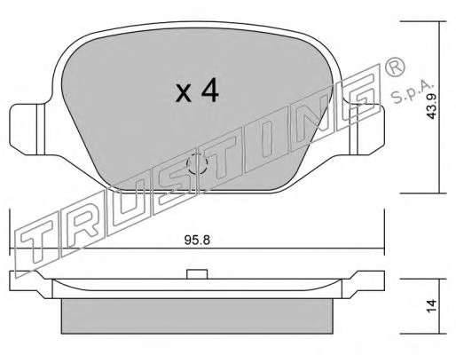 Комплект тормозных колодок, дисковый тормоз