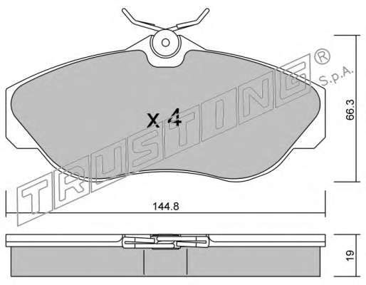 Комплект тормозных колодок, дисковый тормоз