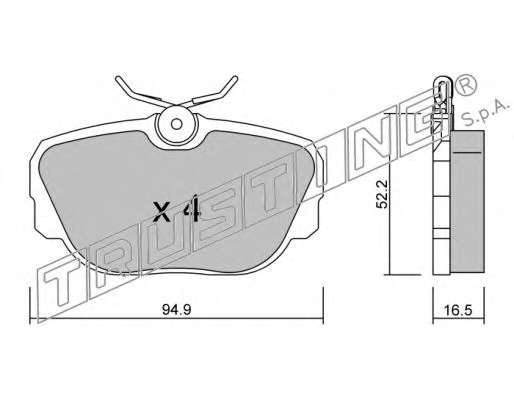 Комплект тормозных колодок, дисковый тормоз