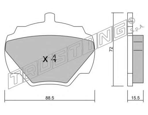 Комплект тормозных колодок, дисковый тормоз