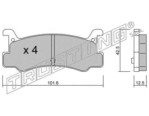 Комплект тормозных колодок, дисковый тормоз