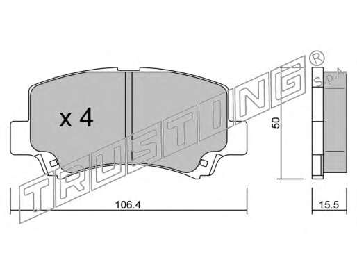 Комплект тормозных колодок, дисковый тормоз