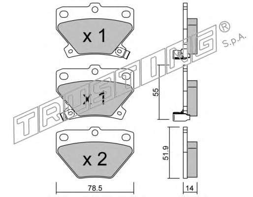 Комплект тормозных колодок, дисковый тормоз