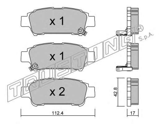 Комплект тормозных колодок, дисковый тормоз