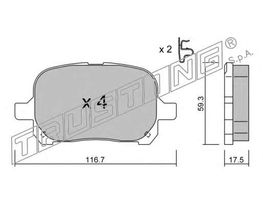 Комплект тормозных колодок, дисковый тормоз