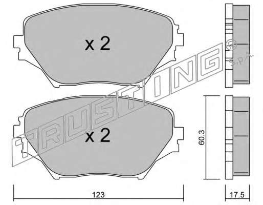 Комплект тормозных колодок, дисковый тормоз