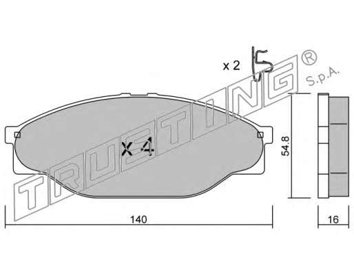 Комплект тормозных колодок, дисковый тормоз