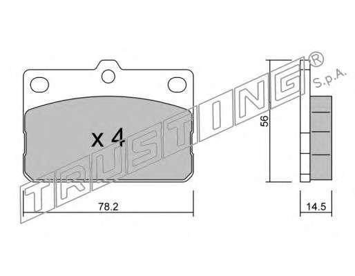 Комплект тормозных колодок, дисковый тормоз