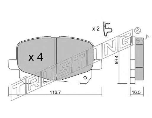 Комплект тормозных колодок, дисковый тормоз