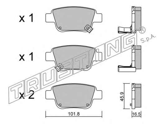 Комплект тормозных колодок, дисковый тормоз