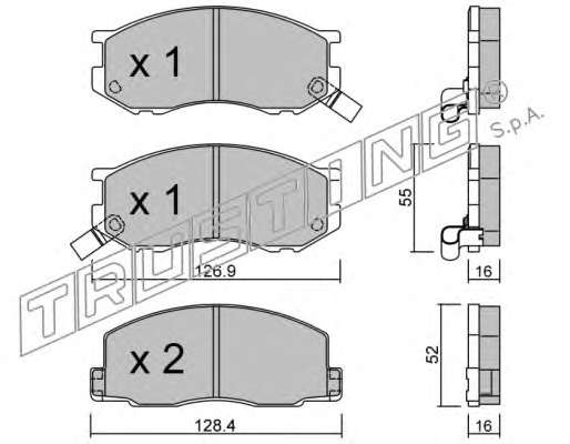 Комплект тормозных колодок, дисковый тормоз