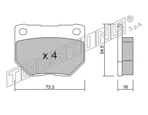Комплект тормозных колодок, дисковый тормоз