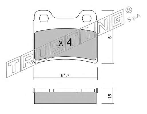 Комплект тормозных колодок, дисковый тормоз