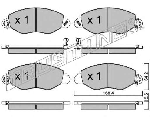 Комплект тормозных колодок, дисковый тормоз