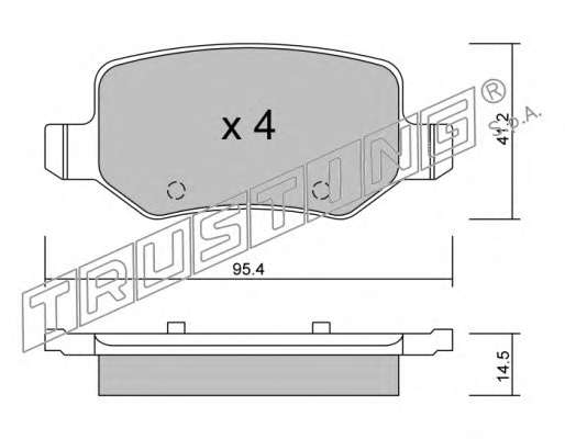 Комплект тормозных колодок, дисковый тормоз