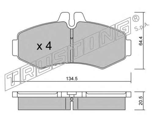 Комплект тормозных колодок, дисковый тормоз
