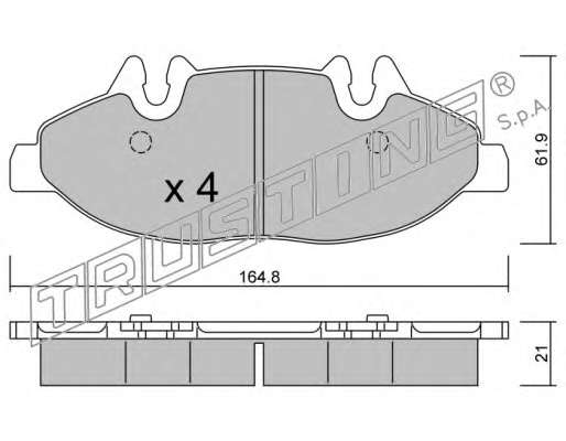 Комплект тормозных колодок, дисковый тормоз