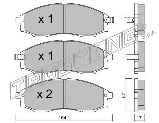 Комплект тормозных колодок, дисковый тормоз