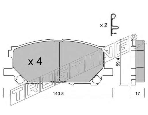 Комплект тормозных колодок, дисковый тормоз
