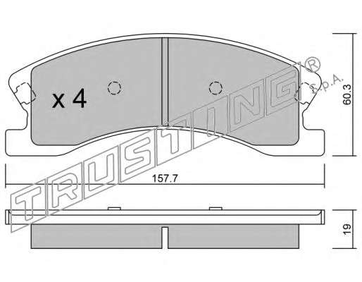 Комплект тормозных колодок, дисковый тормоз