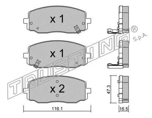 Комплект тормозных колодок, дисковый тормоз