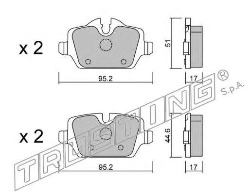 Комплект тормозных колодок, дисковый тормоз