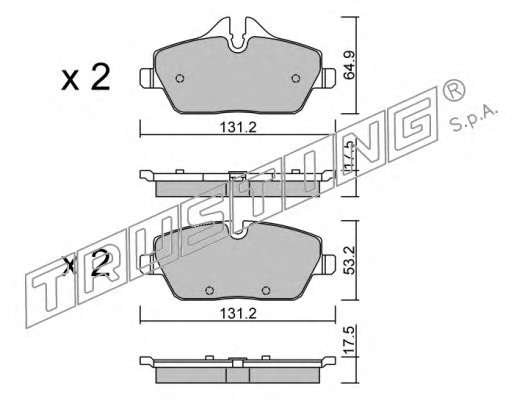 Комплект тормозных колодок, дисковый тормоз