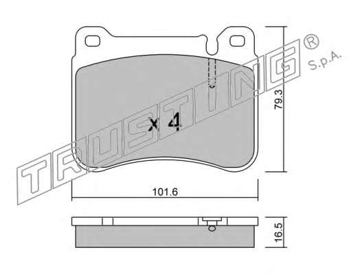 Комплект тормозных колодок, дисковый тормоз