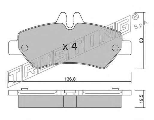Комплект тормозных колодок, дисковый тормоз