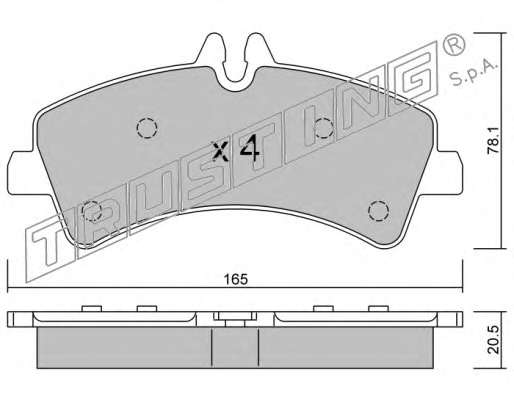 Комплект тормозных колодок, дисковый тормоз