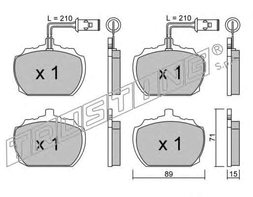 Комплект тормозных колодок, дисковый тормоз