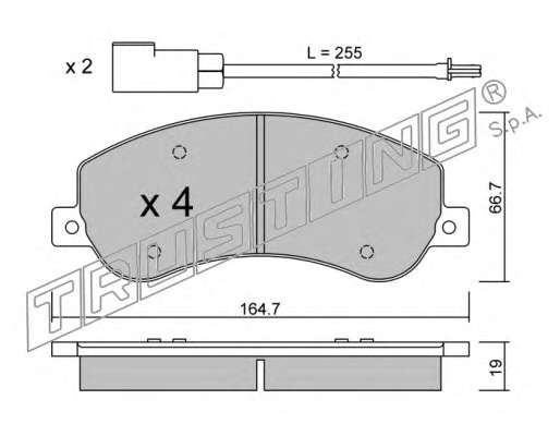 Комплект тормозных колодок, дисковый тормоз