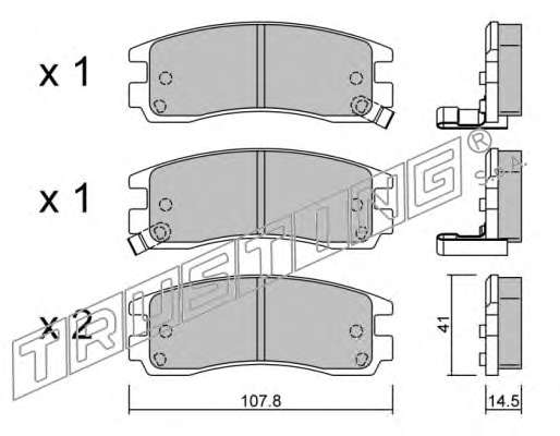 Комплект тормозных колодок, дисковый тормоз