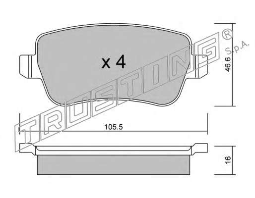 Комплект тормозных колодок, дисковый тормоз