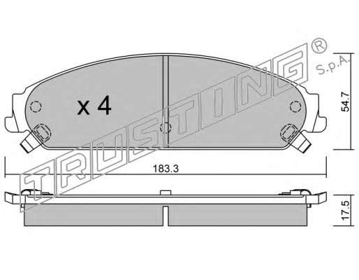 Комплект тормозных колодок, дисковый тормоз