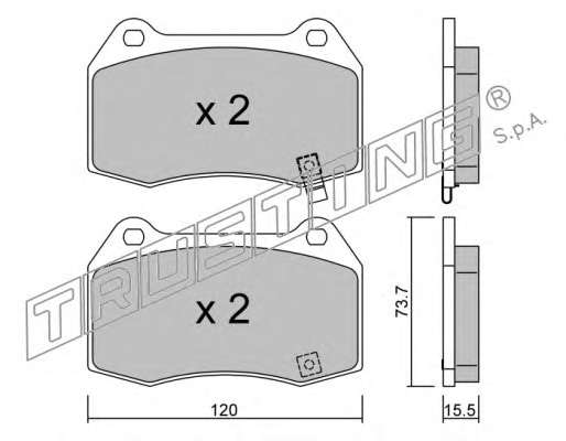 Комплект тормозных колодок, дисковый тормоз