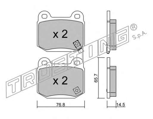 Комплект тормозных колодок, дисковый тормоз