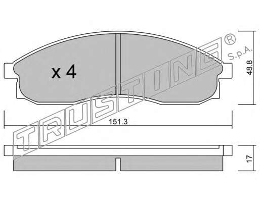 Комплект тормозных колодок, дисковый тормоз