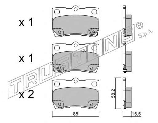 Комплект тормозных колодок, дисковый тормоз