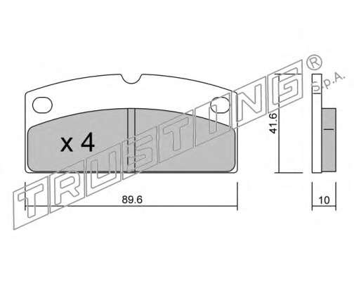 Комплект тормозных колодок, дисковый тормоз