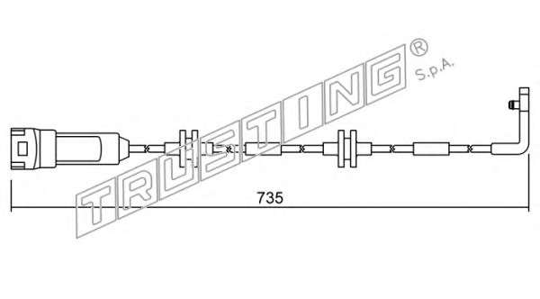 Сигнализатор, износ тормозных колодок