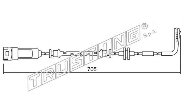 Сигнализатор, износ тормозных колодок