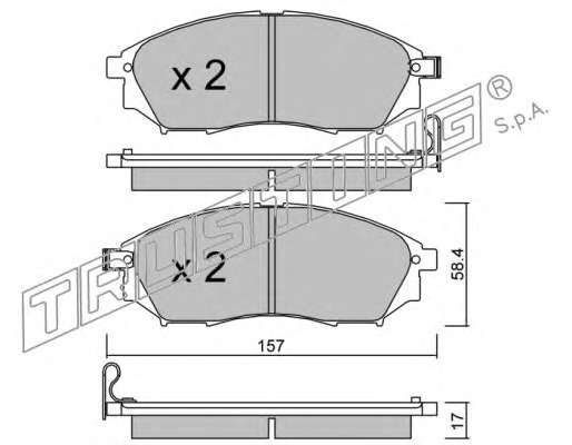 Комплект тормозных колодок, дисковый тормоз