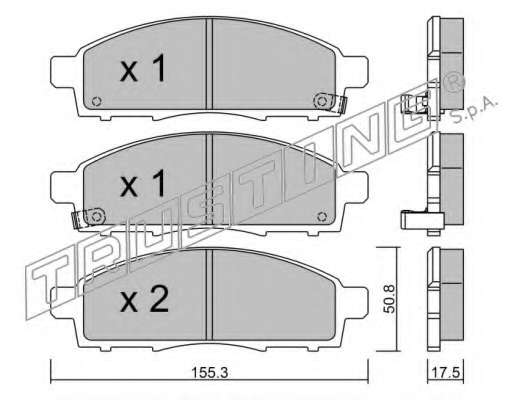 Комплект тормозных колодок, дисковый тормоз