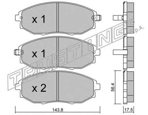 Комплект тормозных колодок, дисковый тормоз