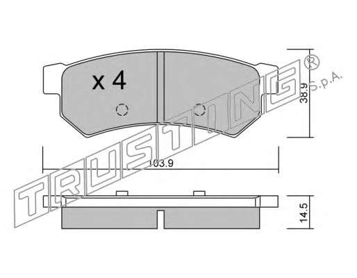 Комплект тормозных колодок, дисковый тормоз