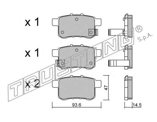 Комплект тормозных колодок, дисковый тормоз
